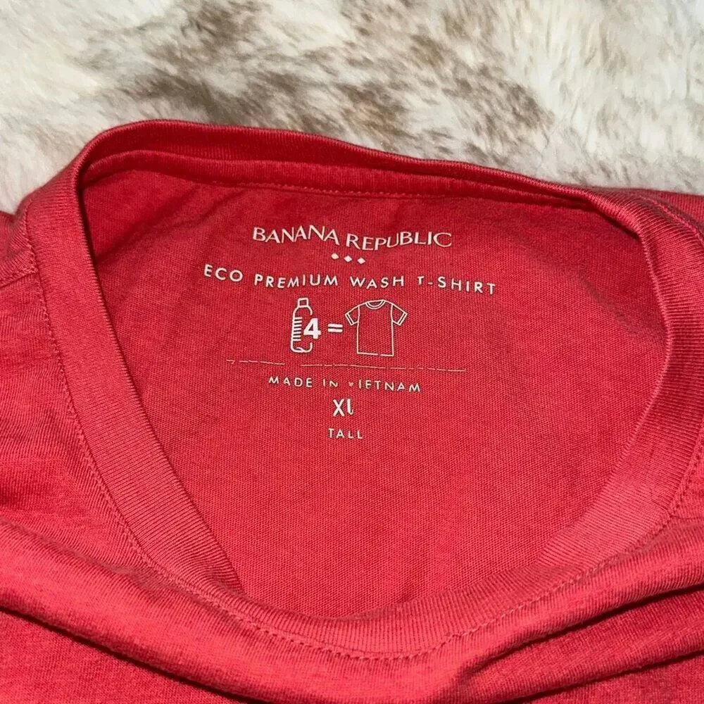 Banana Republic Relaxed Red Crewneck T-Shirt | Sz XL Tall
